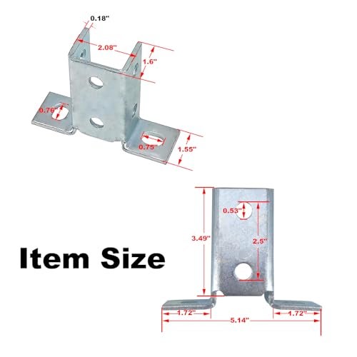 ASTAMOTOR 8 Hole Wing Shape 90 Degree Fitting Connector Bracket Braces Fit for 1/2" Bolt in 1 5/8" Strut Channel, 6 Pack - Image 2