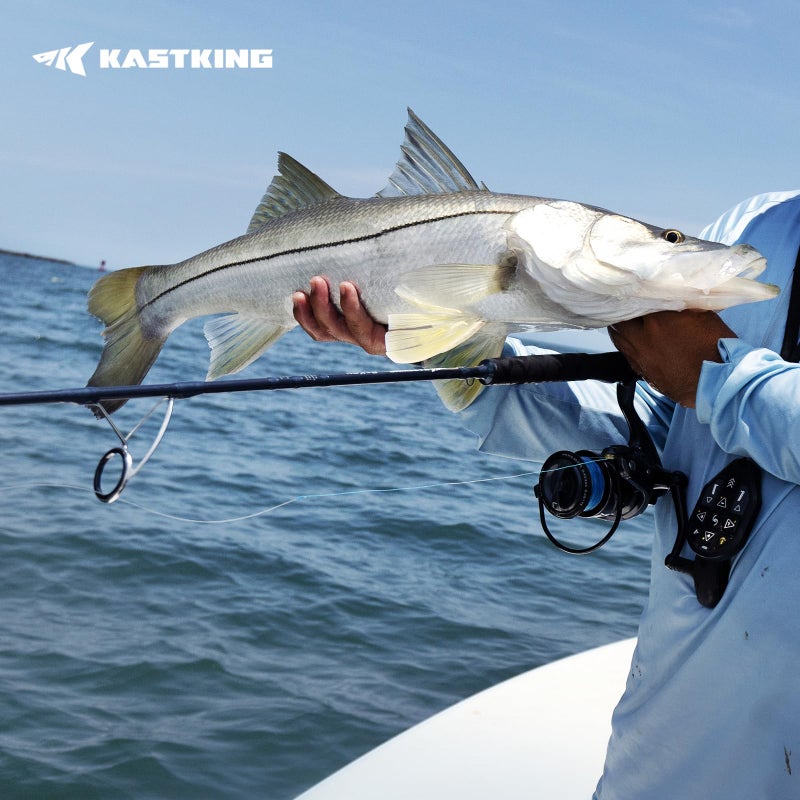 KastKing ReKon Saltwater Spinning Rod, KastFlex IM6 Carbon Graphite Blank, Zirconium Ceramic Guides, Graphite Locking Reel Seat, Oversized Drop Shot Hook Keeper, 2-Piece PTS, Saltwater Fishing - Image 2