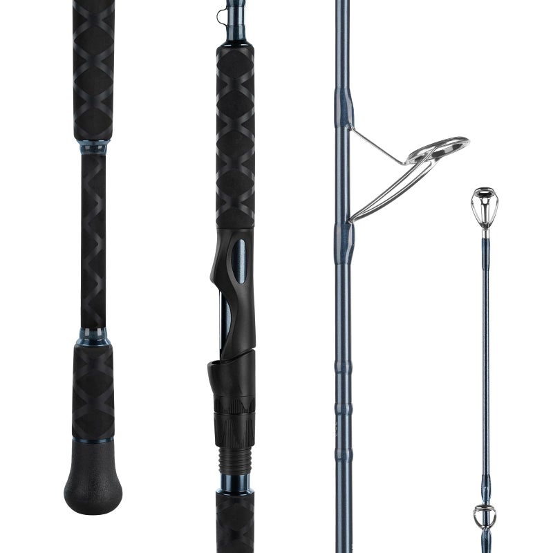 KastKing ReKon Saltwater Spinning Rod, KastFlex IM6 Carbon Graphite Blank, Zirconium Ceramic Guides, Graphite Locking Reel Seat, Oversized Drop Shot Hook Keeper, 2-Piece PTS, Saltwater Fishing - Image 1
