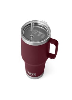 YETI YETI Rambler 35 oz Straw Mug, Vacuum Insulated, Stainless Steel, Wild Vine Red  - Image 1