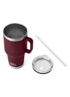 YETI YETI Rambler 35 oz Straw Mug, Vacuum Insulated, Stainless Steel, Wild Vine Red  - Image 3