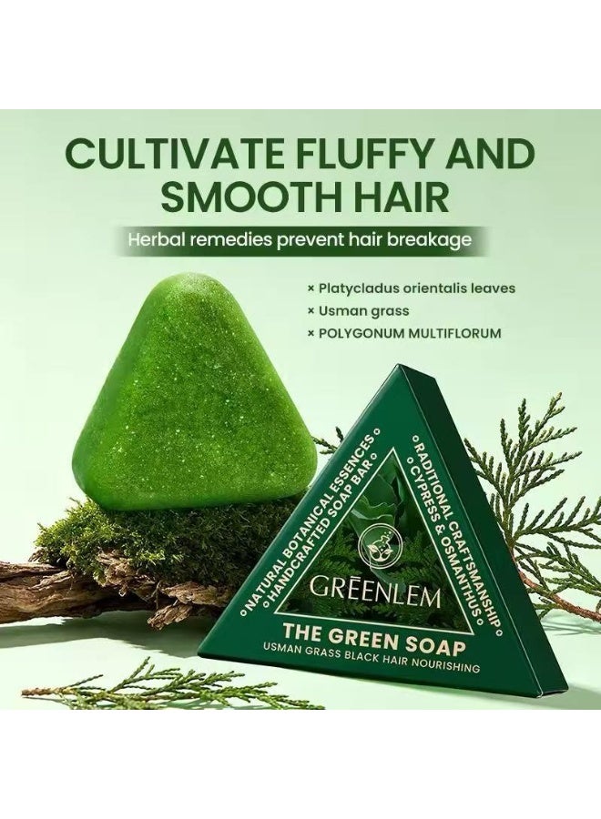 Nature 12 Herb Chinese Soap for Hair Growth Thickening and Dandruff Removal - Image 3