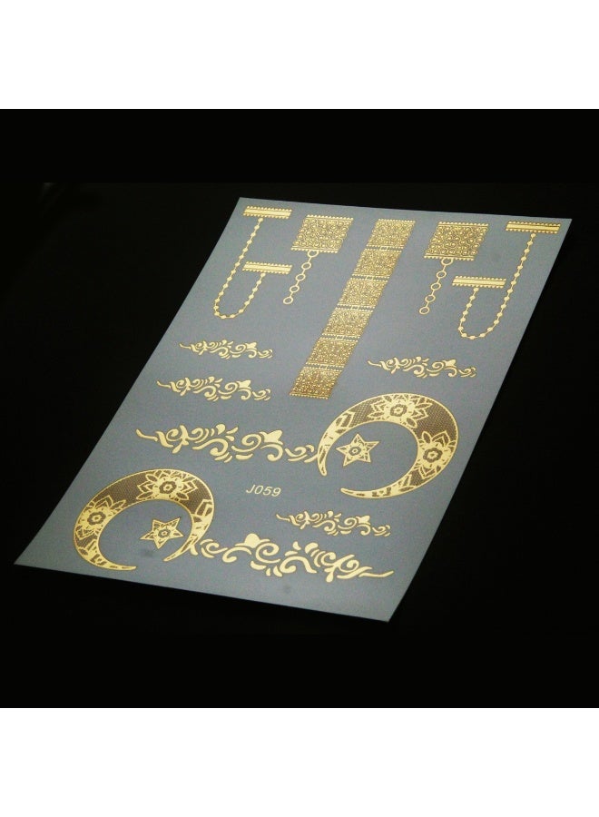 كيفية ملصقات وشم الحناء الهندية، ملصقات وشم الحناء، ملصقات وشم الختم الساخن لدول الشرق الأوسط، دفعة مختلطة عبر الحدود - Image 1