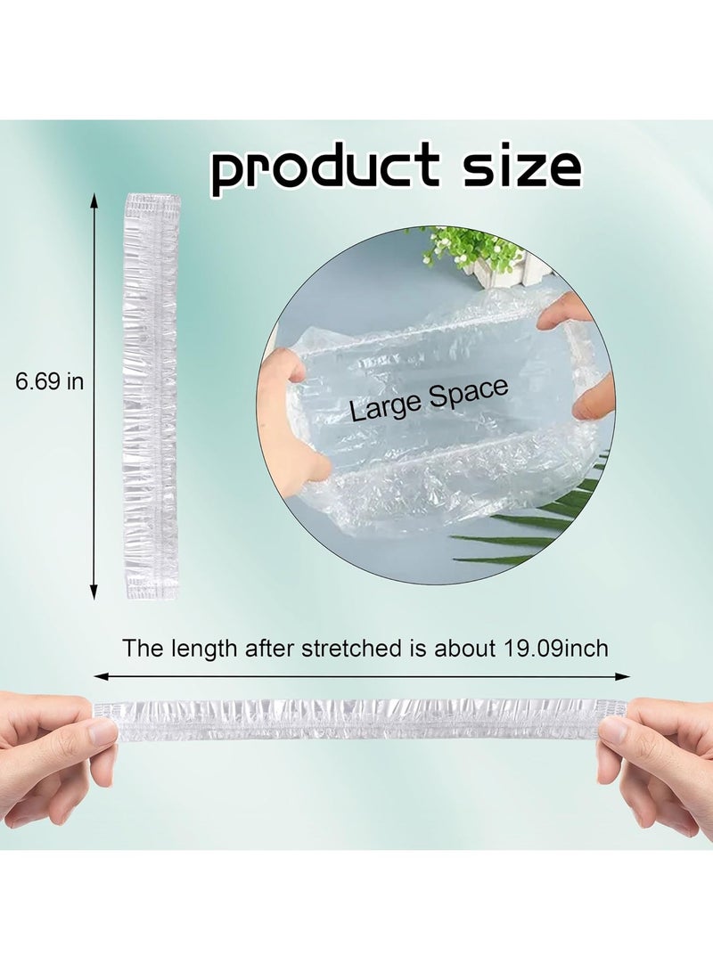 Shower Caps, 100PCS Large Thick Disposable Shower Caps, Bowl Covers, Clear Plastic Wrap for Women, Bath Caps for Hair Treatment - Image 2