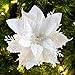 FurRain FurRain Christmas Poinsettia Artificial Flowers Decorations Christmas Tree Wreaths Garland Decoration Glitter Flowers  - Image 2