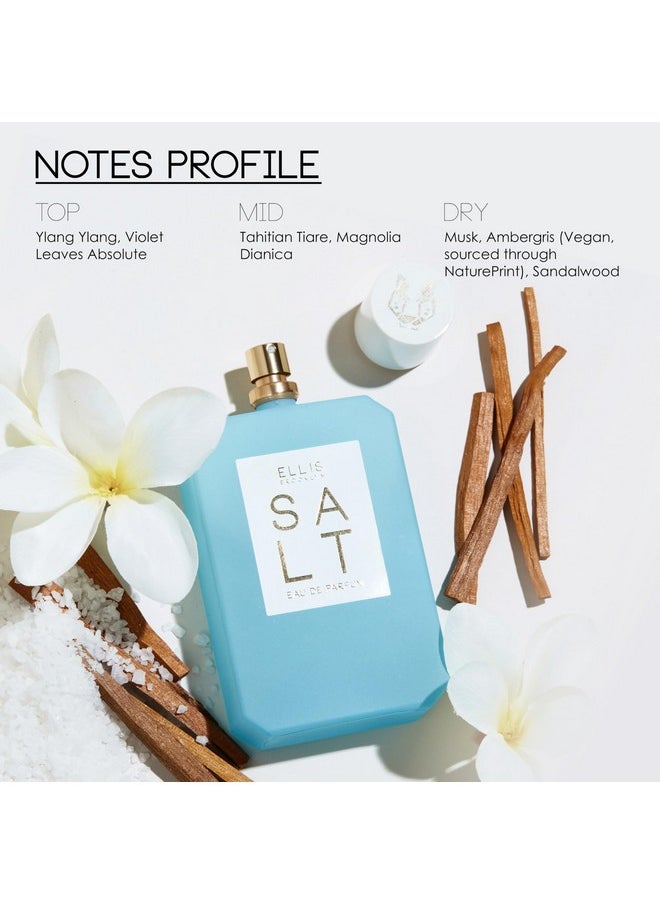 إليس بروكلين - عطر إليس بروكلين سولت أو دو برفوم - عطر مسك مائي للنساء برائحة اليلانغ يلانغ، وتاهيتان تياري، والمسك، عطر نباتي صنع في الولايات المتحدة الأمريكية - Image 1