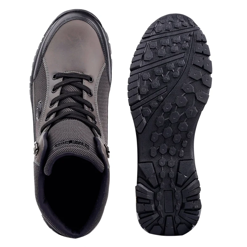 Bacca Bucci Grey Hike 5 Eye Lightweight Mountaineering Boots for Men | Best Price UAE