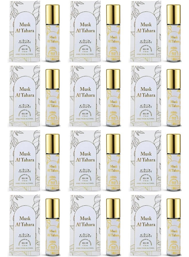 نبيل 12 قطعة من زيت عطر نبيل مسك الطهارة، المسك الأبيض النقي، 6 مل، عطر أنيق ونظيف وحميم يدوم طويلاً - Image 1