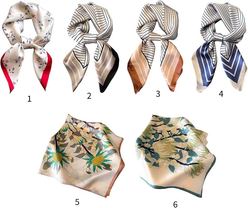 Fj9002 Color Large Square Scarf Silk Feeling Multifunctional Head Neck Hijab Unisex - Image 5