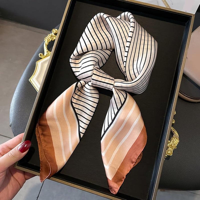 Fj9002 Color Large Square Scarf Silk Feeling Multifunctional Head Neck Hijab Unisex - Image 4