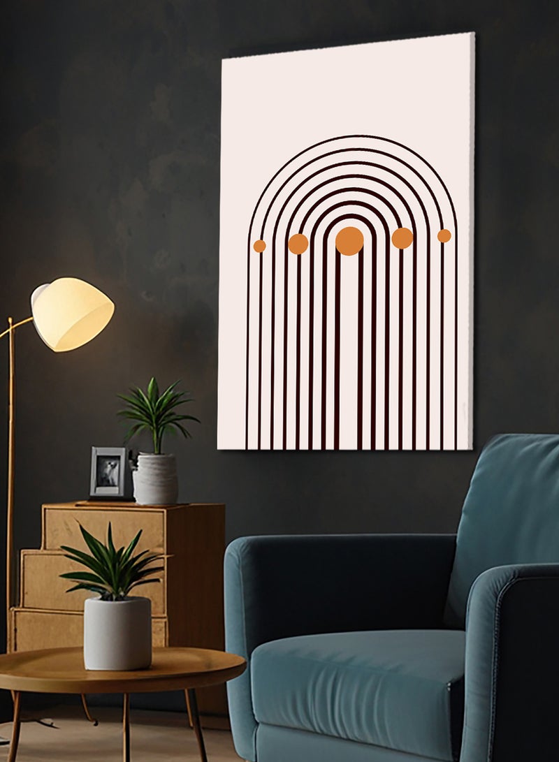 لوحة كانفاس على إطار خشبي بتصميم نمط بوهيمي لقوس قزح - Image 2