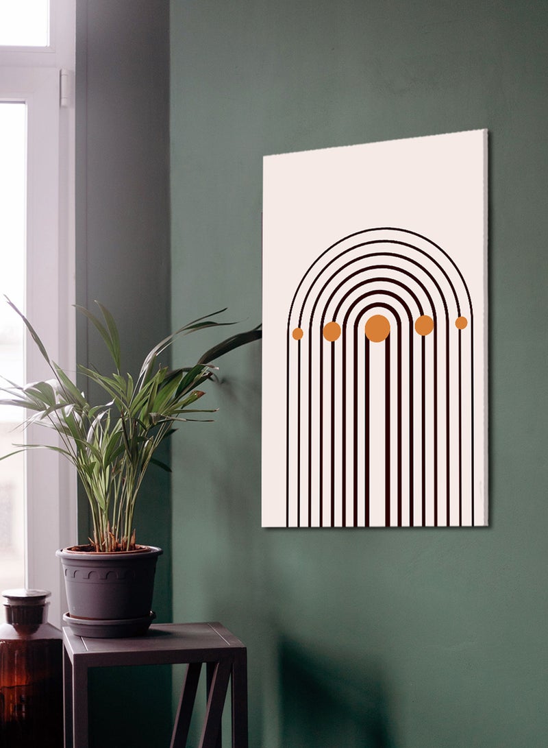 لوحة كانفاس على إطار خشبي بتصميم نمط بوهيمي لقوس قزح - Image 3