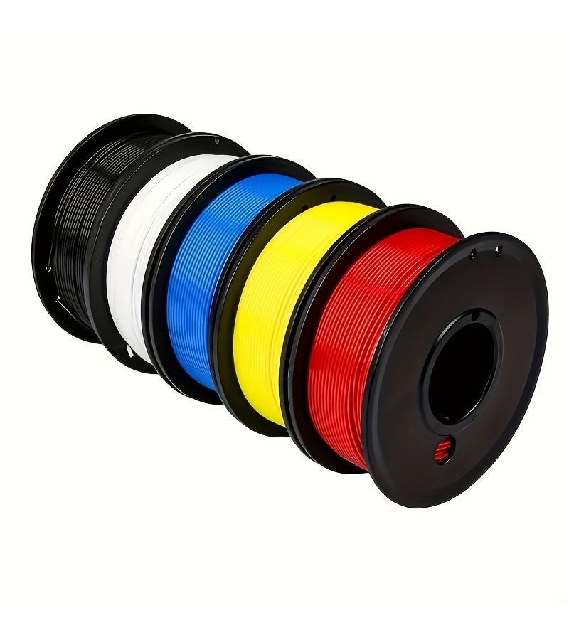 باقة ألياف PETG 5 ألوان 1.75 مم 5 بكرات وزن كل منها 0.25 كجم للطابعات ثلاثية الأبعاد - Image 3