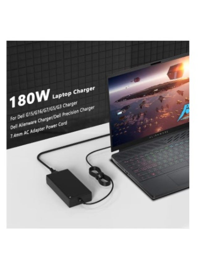 Terabyte 180W Laptop Charger fit for Dell G7 15 17 7588 7590 7790 G5 15 5515 5587 5590 G3 15 3579 17 3779 Precision 7670 7770 7510 7520 7530 7540 7550 19.5V 9.23A 7.4mm AC Adapter Power Cord - Image 3
