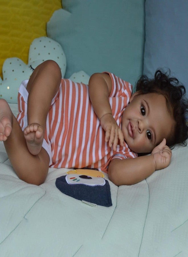 MAIHAO Reborn Baby Dolls Black Girls Realistic African American Babies Lifelike Handmade Soft Body Dolls Children Birthday Gift Set 22 inch - Image 3