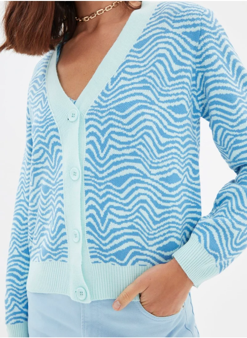 trendyol Jacquard Knitted Cardigan