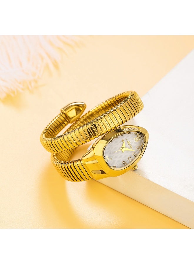 MISS FOX Fashion Snake-Shaped Women’s Watch, Luxury Diamond Wrap Design, High-Quality Waterproof Quartz Wristwatch - Image 2