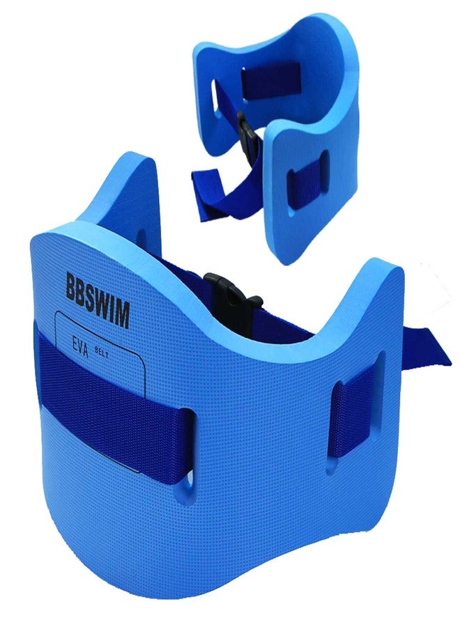 OUPDUGOU EVA Swimming Floatation Exercise Belt, Adjustable Swim Training Equipment Belt Outdoor Swim Training Tools for Adult and Kids (Size M - Blue - 1PC) - Image 1