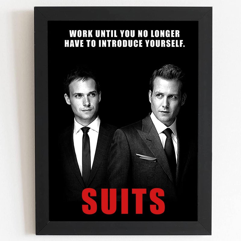 Craftolive Suits Framed Poster Harvey Specter Mike Ross Suits Frame for Wall Decor Room Decor Home Decor Gift Framed Poster Wall Frame