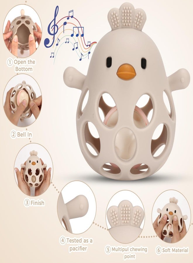 Venditer Baby Toy, 6 Months, Early Learning Toy for Babies, Baby Toy 1 Year Old Montessori Baby Games 0-6 Months Sensory Rattle 0 3 6 9 12 Months Girls Boys (Beige) - Image 2