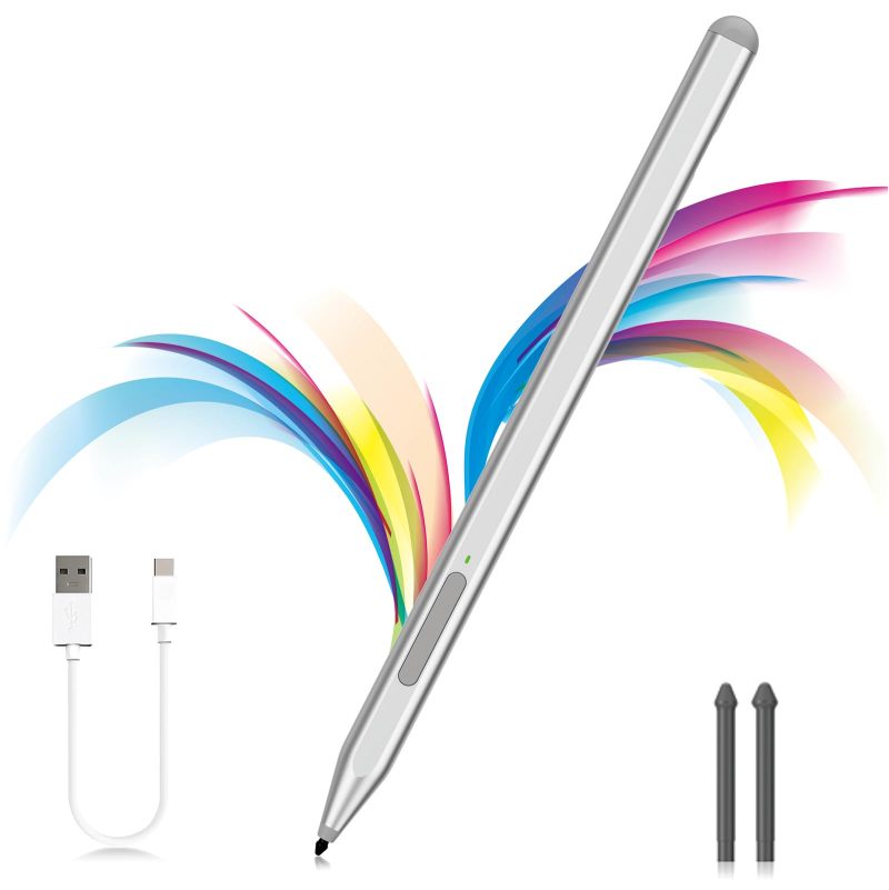Surface Pen with 1024 Pressure Sensitivity Tilt Function - Magnetic Design LED Charging for Microsoft Surface Pro Go Laptop Studio Book - Image 1