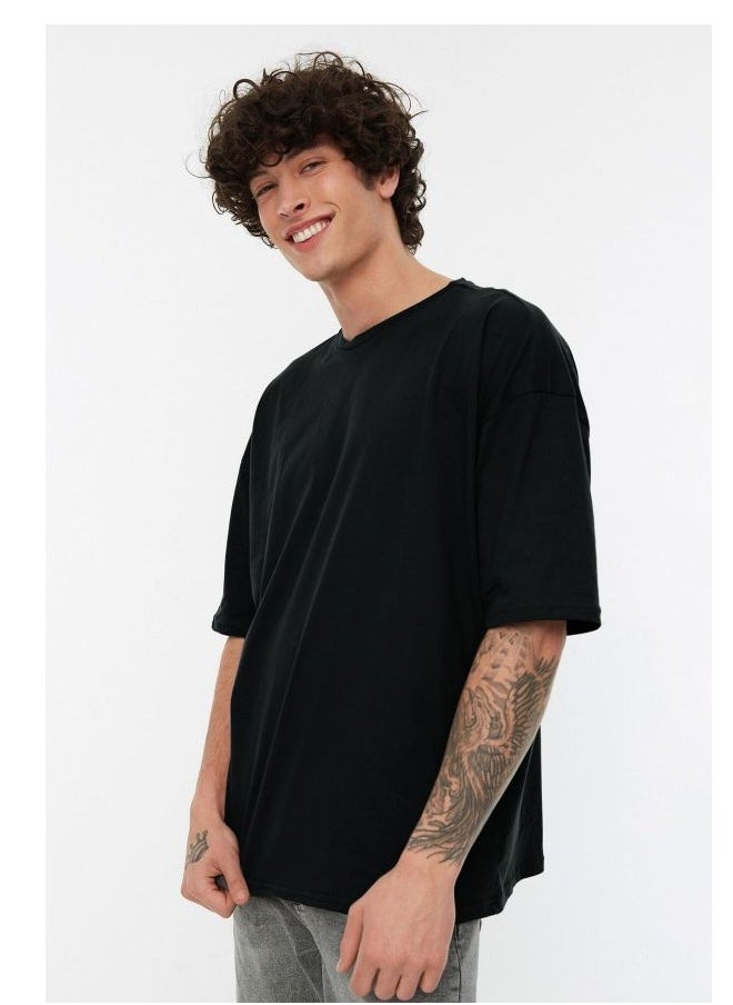 Black Oversize/Wide-Fit Basic 100% Cotton T-Shirt TMNSS22TS0318 - pzsku/ZE81595B119C4FA5737BFZ/45/_/1730939788/110dd562-2cb9-4572-9784-22e5cf2447a4