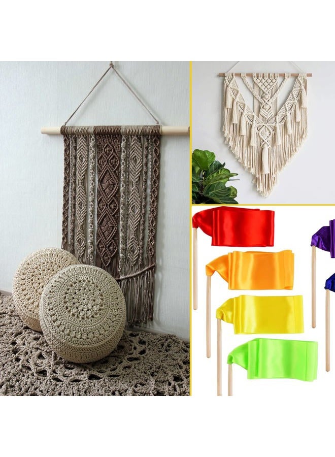 Coowayze 1.25 x 38 cm Wooden Dowels Round Wooden Dowels, 10 Pieces Macrame Dowels Wooden Sticks for Crafts, Unfinished Hardwood Sticks for Arts and DIY, Crafts, Tiered Cake Support and - Image 4