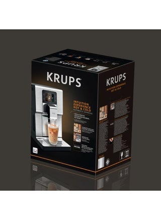 Krups Krups Intuition Experience, Automatic Coffee Machine, 36 Hot & Cold Beverages, Cold Brew Aroma Technology, Made in France - EA879NE0 600 ml 1550 W EA879NE0 black | Best Price Egypt