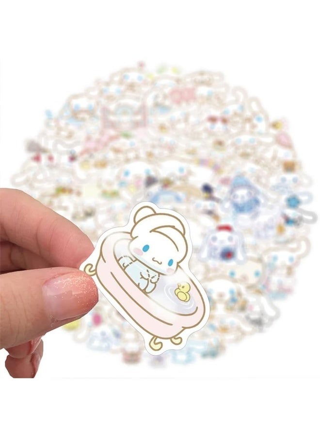 50 PCS Cinnamoroll Stickers Pack, Cute White Big Ear Dog Vinyl Waterproof Aesthetic Cartoon Decals for Kids Teens Girls Adults Phone Water Bottles Skateboard Guitar - Image 2