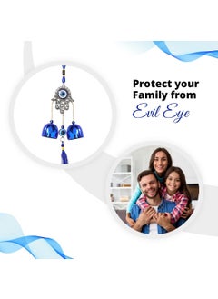Tukku Collection TUKKU COLLECTION Feng Shui Evil Eye Wind Chime Protection from Negative Energy Home Balcony Garden Hanging Dcor with Soothing Sound 7L x 7W x 30H CM  - Image 5