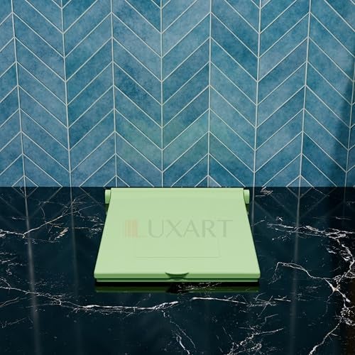 LUXART Indian Square Toilet Cover 56L x 42W | 21 Inch Green Orissa Pan Toilet Seat Cover | PP Commode Seat Cover | Lid for Indian Commodes with Easy Installation Kit - Image 5
