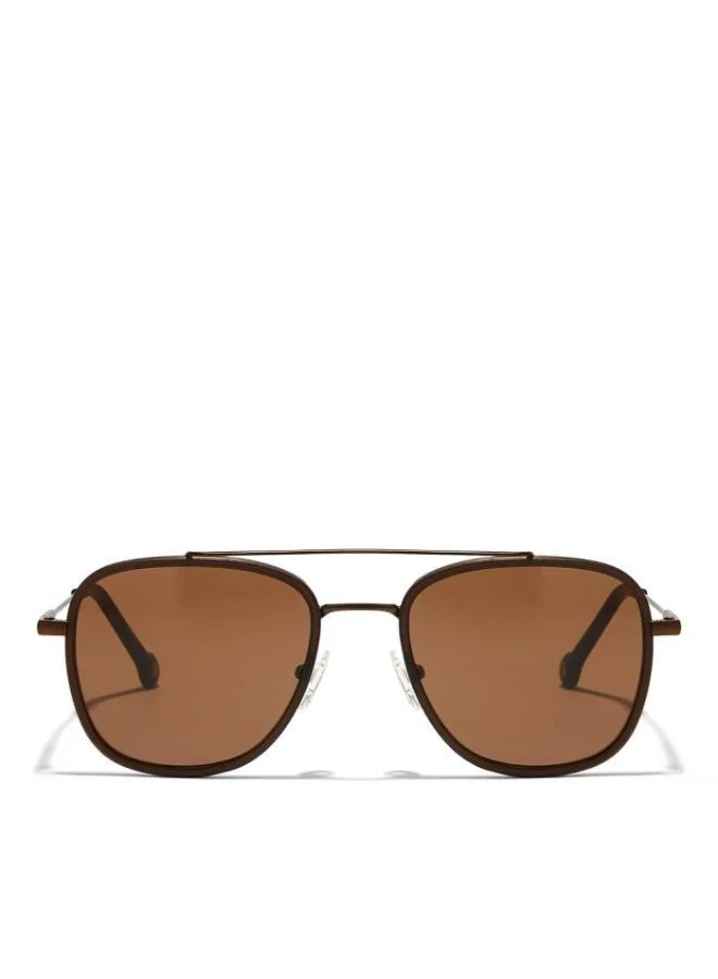 30Sundays SQUARED AWAY Men Brown Sunglasses - Frame Material: Metal - Lens Color: Brown- Frame Color: Brown - Full Rim