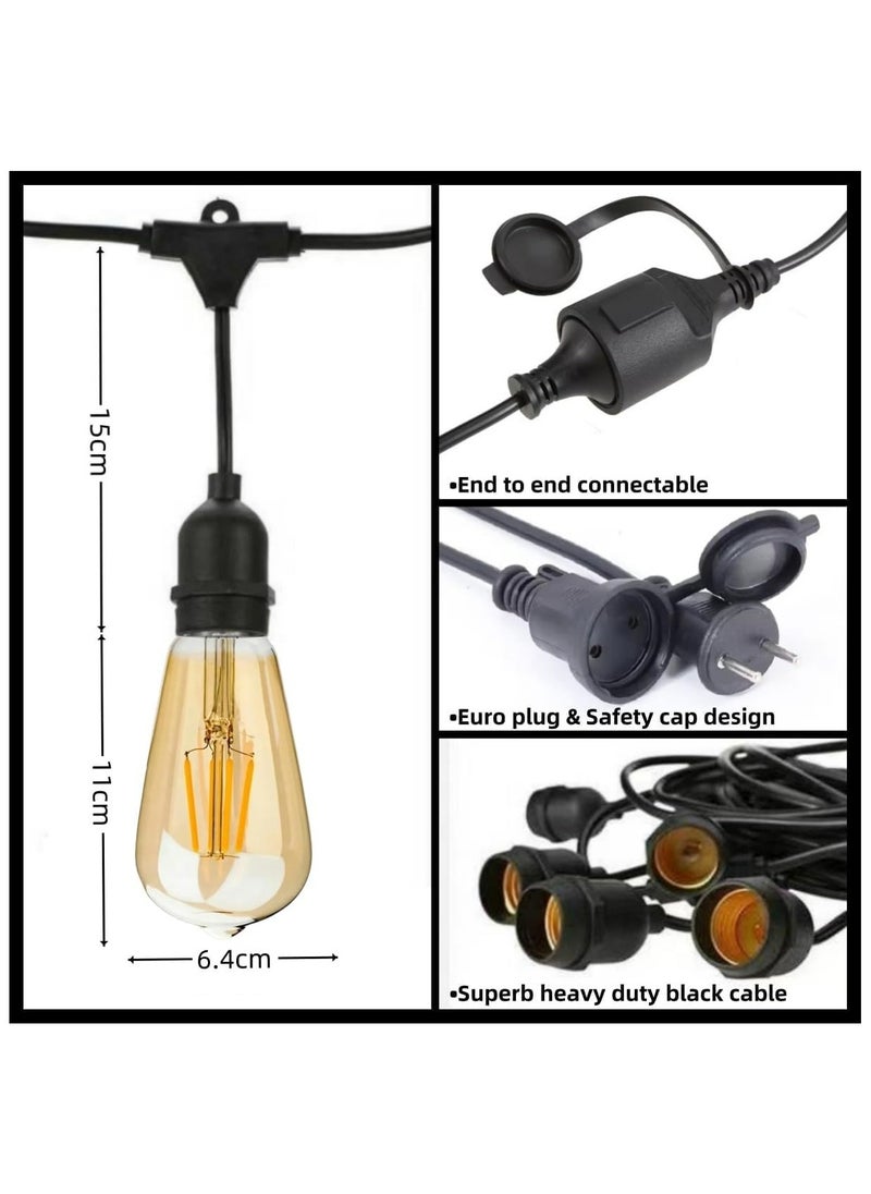 33FT Outdoor String Lights, 10 Meter 20 Hanging Sockets Decorative Lights for Outdoor Garden - pzsku/ZE815D23DB0B6F7BBEBC6Z/45/_/1731400029/2b36581e-9070-4d43-abf3-397234ed0113