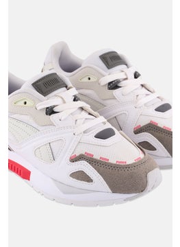 PUMA Kids Boy Mirage Mox Piping Lace Up Outdoor Shoes, White Combo  - Image 3