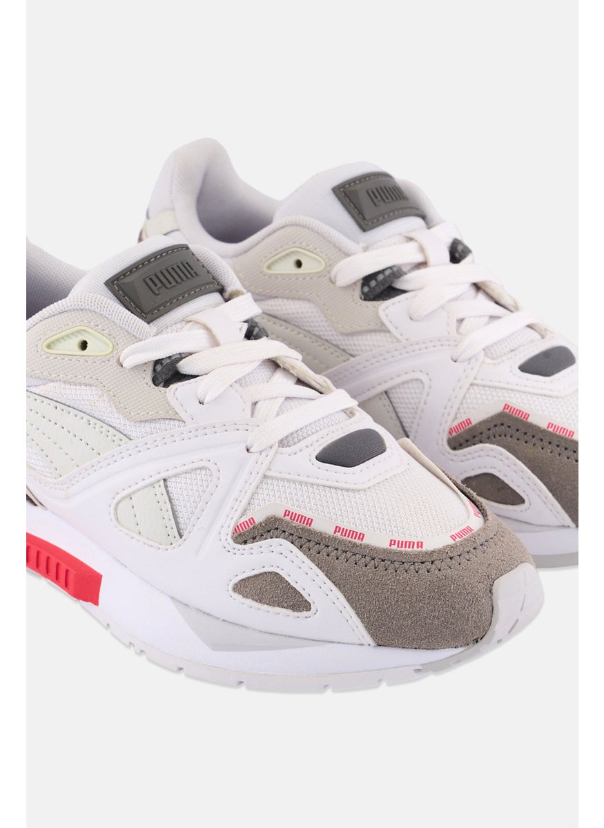 PUMA Kids Boy Mirage Mox Piping Lace Up Outdoor Shoes, White Combo  - Image 3