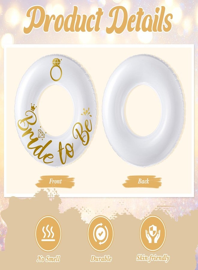 Silipull 2 Pcs Bride and Groom Pool Floats, 48 Inch Bachelorette Inflatable Rings Tubes for Bachelorette Party, Hen Party, Bridal Shower Decor, Engagement Favors and Wedding Gift - Image 4