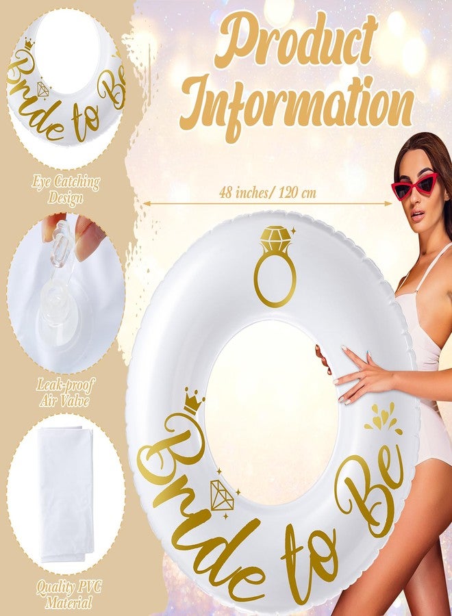 Silipull 2 Pcs Bride and Groom Pool Floats, 48 Inch Bachelorette Inflatable Rings Tubes for Bachelorette Party, Hen Party, Bridal Shower Decor, Engagement Favors and Wedding Gift - Image 3