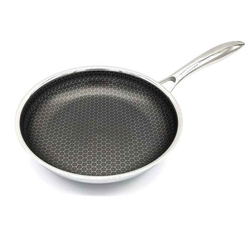 Cooksy Cooksy 9 Inch Hex Surface Hybrid Stainless Steel Frying Pan with StayCool Handle PFOA Free Dishwasher and Oven Safe Non Stick Works with Induction Cooktop Gas Ceramic and Electric  - Image 1