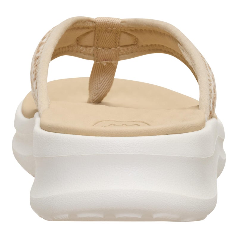 HEYDUDE Womenâ€™s Tide Flip Sandal, Irish Cream/White Size 7 | Lightweight Slip On Summer Sandal with Soft Woven Strap and Cushioned Footbed - Image 5