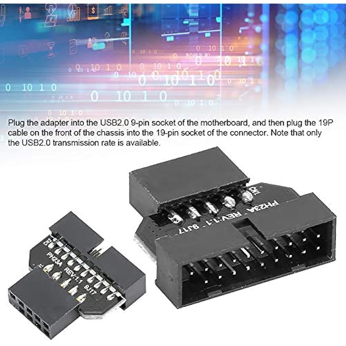rayihni ADAPTER,PH23A MOTHERBOARD USB 2.0 9‑PIN TO USB 3.0 19P PLUG‑IN CONNECTOR ADAPTER CONVERTER (PH23A) - Image 3