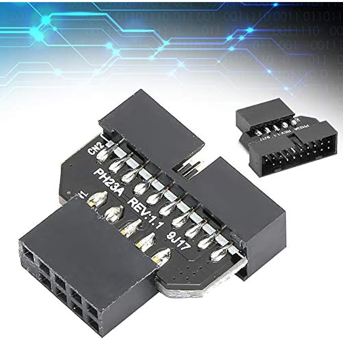 rayihni ADAPTER,PH23A MOTHERBOARD USB 2.0 9‑PIN TO USB 3.0 19P PLUG‑IN CONNECTOR ADAPTER CONVERTER (PH23A) - Image 2