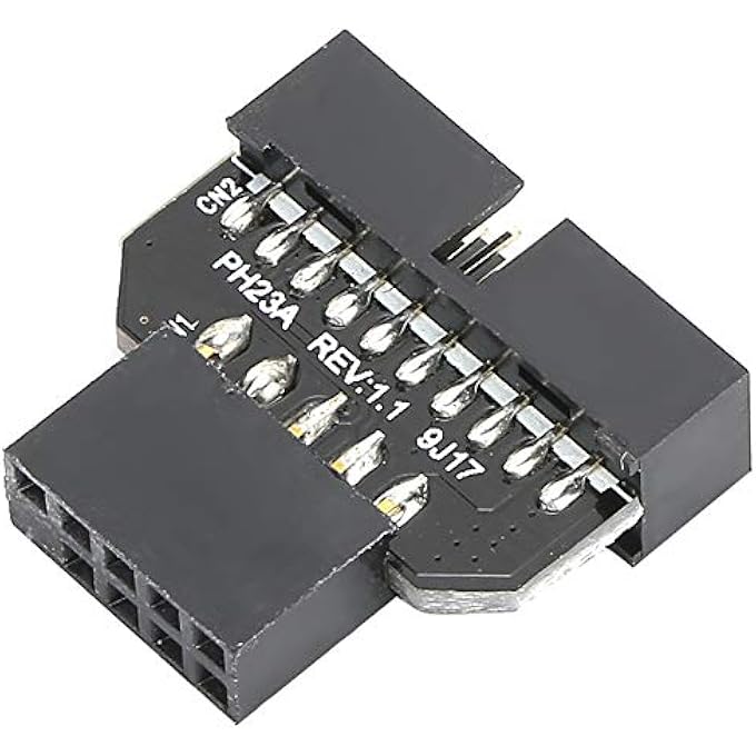 rayihni ADAPTER,PH23A MOTHERBOARD USB 2.0 9‑PIN TO USB 3.0 19P PLUG‑IN CONNECTOR ADAPTER CONVERTER (PH23A) - Image 1