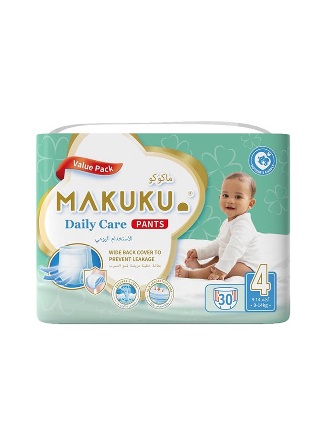 Makuku Daily Care Pants Diapers - Size 4 (9-14kg) | 7-11 months | 30 Pieces - Image 1