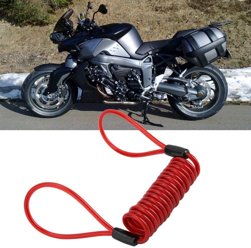 woobles Security Steel Cable with Loops, PVC Anti theft Double Looped Flexible Cable Lock for Motorcycle Protection on Handlebar - Image 3