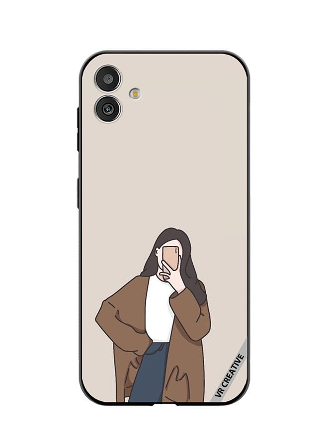 VR CREATIVE Protective Case Cover For Samsung Galaxy F14 Minimilist Girl Design Multicolour - Image 1