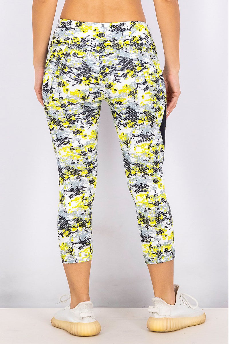 arena Women Sportwear Fit Training 3 and 4 Tights, Lime Green and Black - Image 2