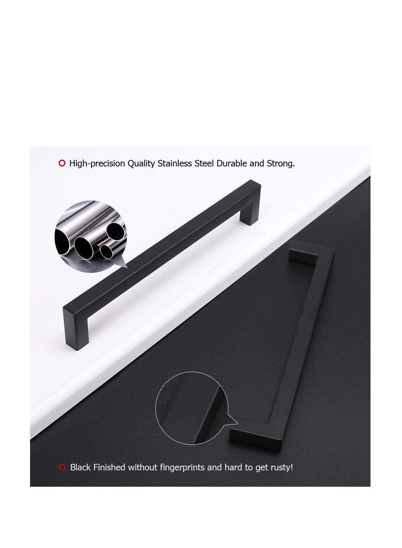 Cupboard Small Handle Closet Black Small Handle, Solid Square Cabinet Handle Black Furniture Pulls Hole Centers Black Cabinet Hrdware, Modern Bedroom Cabinet Handles 1 Pack  - Image 3