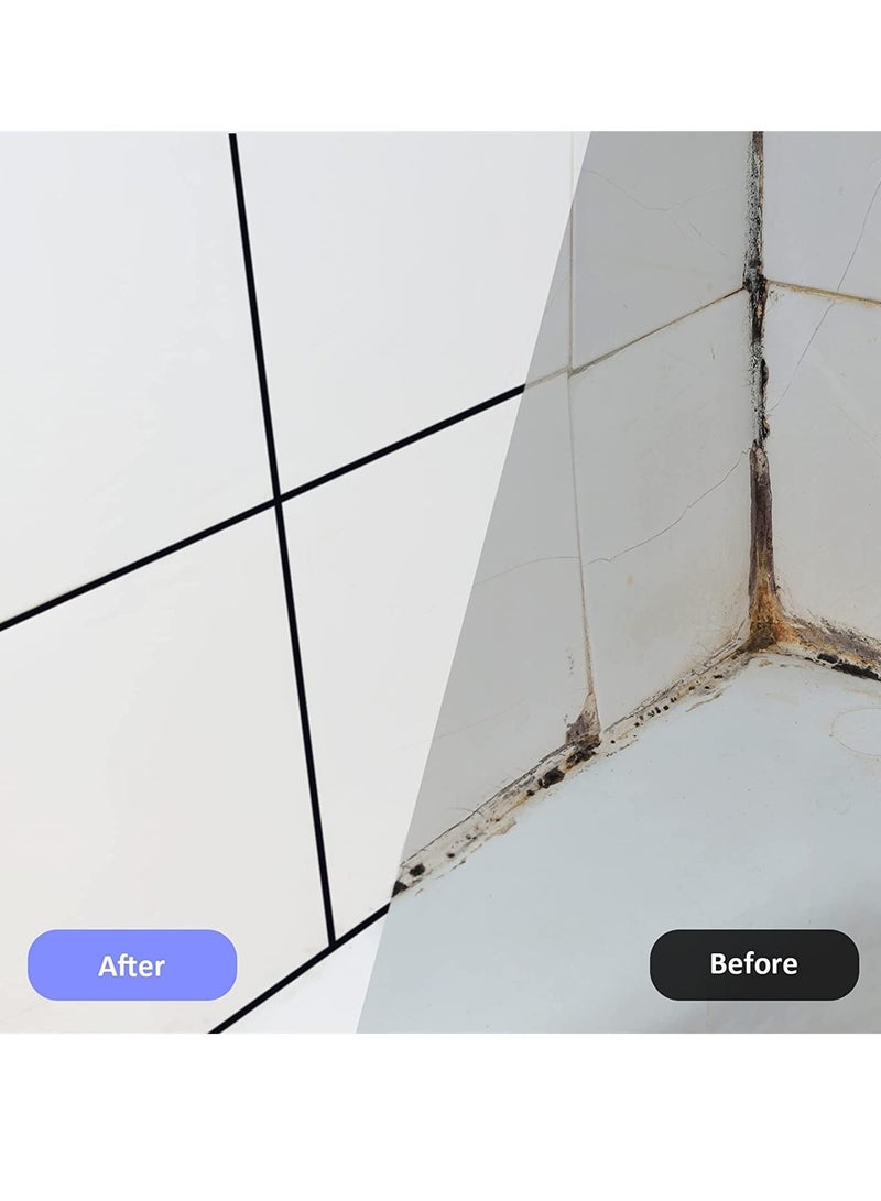 Zikra Black 6 Pieces Tile Pen Wall Grout Restorer Pen Repair Marker Grout Filler Pen for Restoring Tile Grout Wall Floor Bathrooms and Kitchen - Image 4