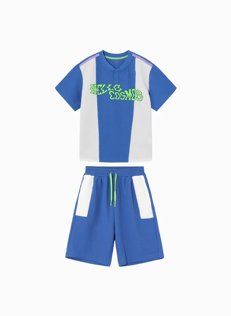 Balabala Kids Boy Knit short sleeve suit