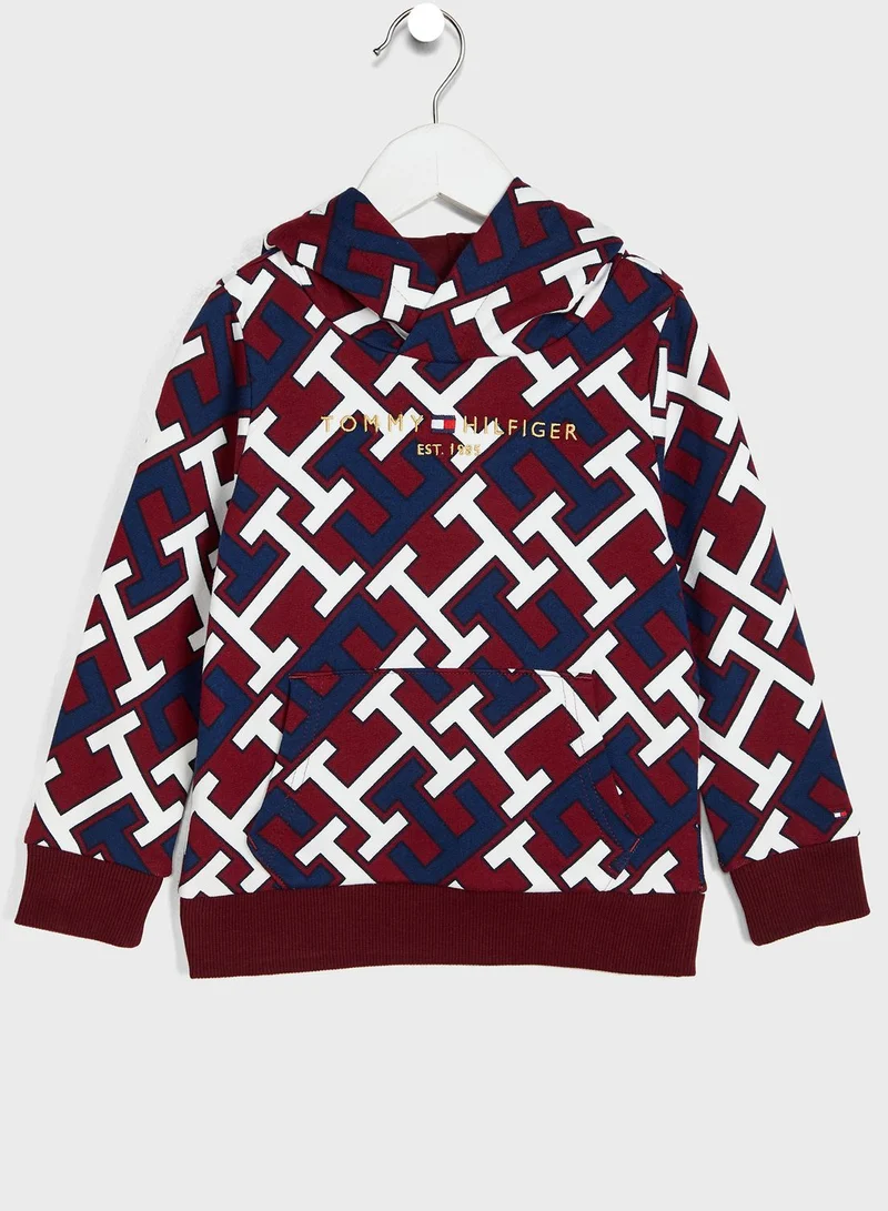 TOMMY HILFIGER Kids Aop Print Monogram Hoodie